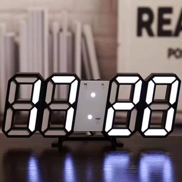 الساعة الرقمية العصرية LED متعددة الوظائف
