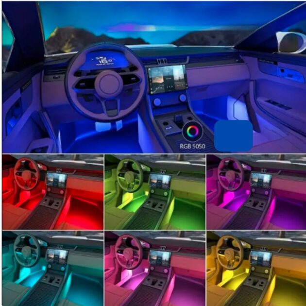 إضاءة LED داخلية RGB للسيارة – أجواء فاخرة وإضاءة ذكية